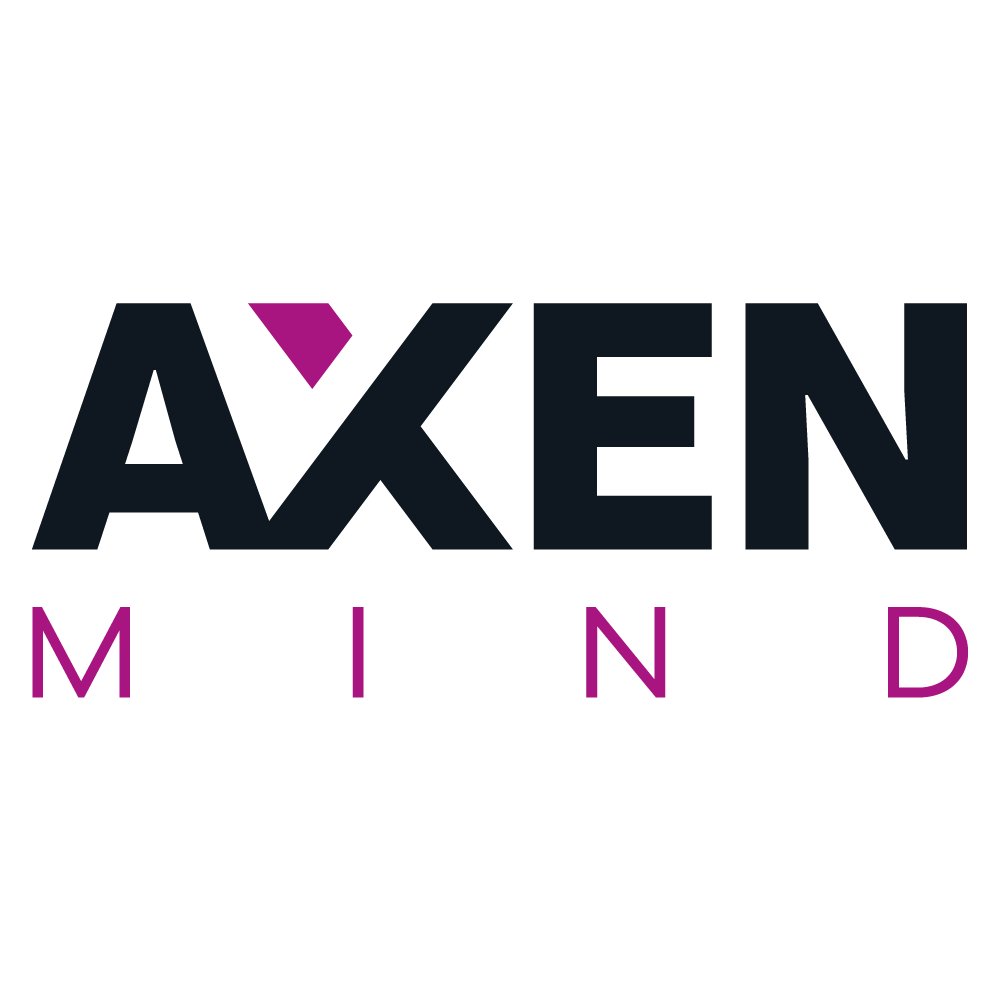 logotipo de axen mind es una unidad de negocio encargada de ayudar a sus clientes a conseguir una vida sana de manera espiritual.